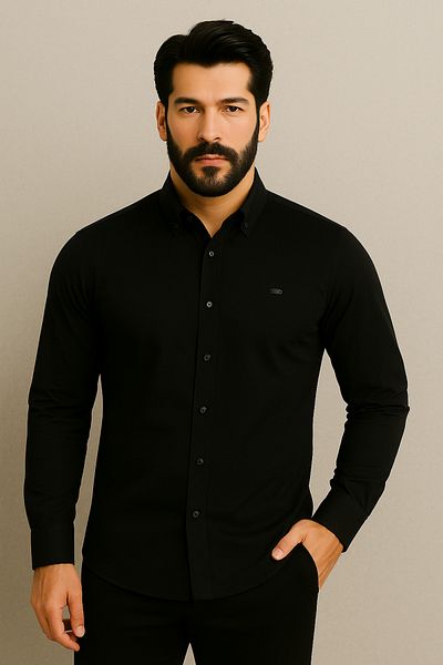 Artı1 Slim Fit Μακρυμάνικο Εύκολο Σιδέρωμα Απορροφητικό Ιδρώτα Αναπνεύσιμη Υφή Ανδρικό πουκάμισο Four Seasons