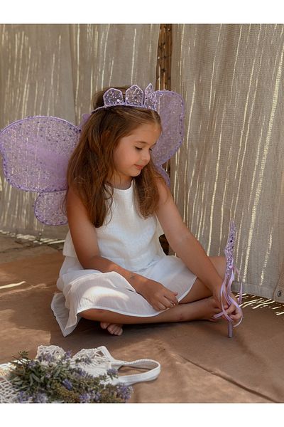SAKLIDESİGN Hayal Set Crown&Wings&Wings Girl's Birthday Party Set