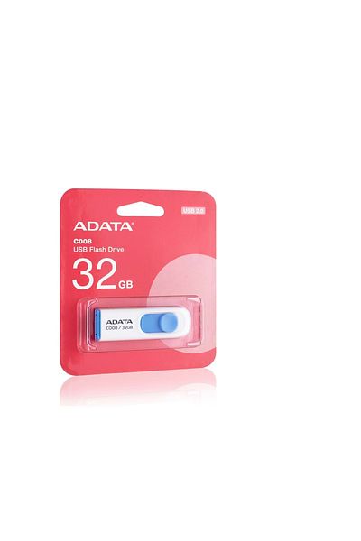 Adata C008/32Gb Flash Memory 32Gb USB 2.0 Classic (White Blue)