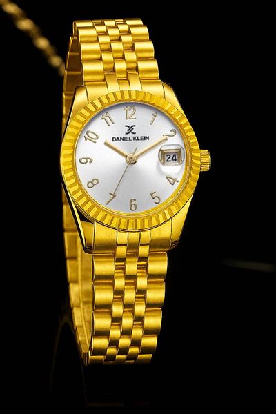 Daniel Klein Brand Gold Color Waterproof Women's Wristwatch
