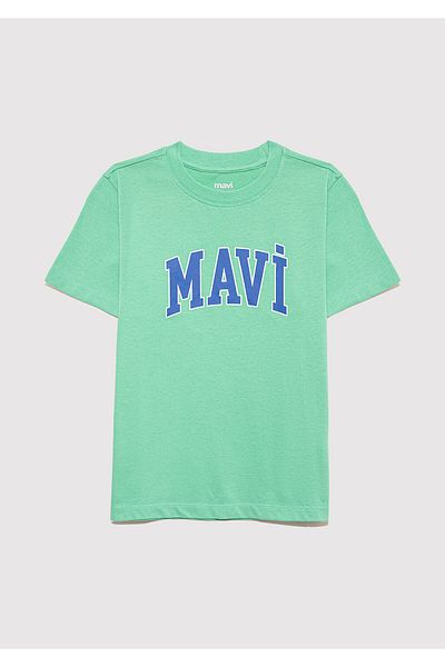 Mavi Logo Printed Green T-Shirt Regular Fit / Regular Cut 6610030-71789