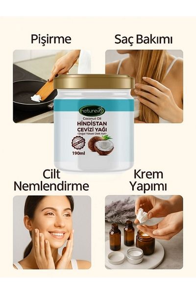 NATUREVA Organic Coconut Oil Organic Certified 190 ml Coconut Oil