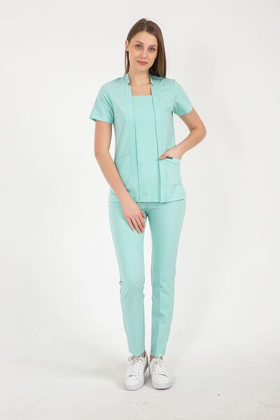 Onur Forma Square Collor Kadın Takım - Mint Yeşili