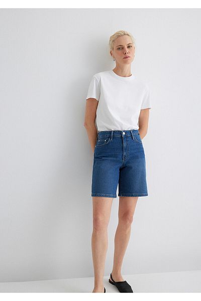 Mavi Eliana Casual Dark Blue Jean Shorts 1411221-89749