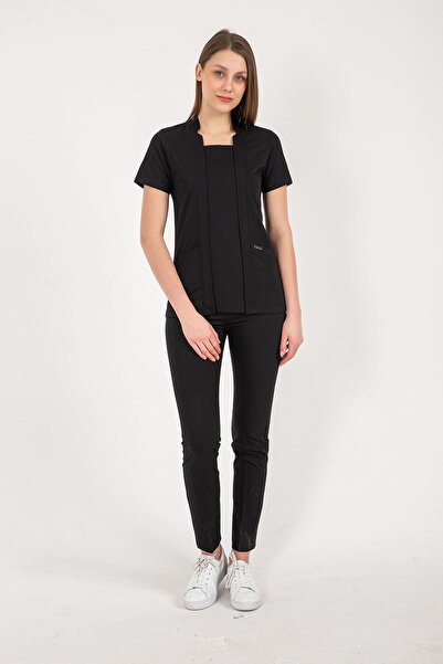 Onur Forma Square Collor Kadın Takım - Siyah