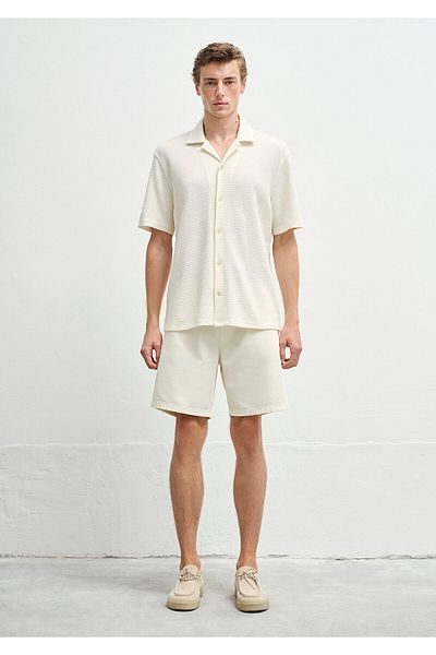 Mavi Textured Ecru Shirt Regular Fit / Regular Cut 0211596-70058
