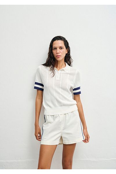 Mavi Λευκό Πλεκτό Polo Regular Fit / Normal Cut 1710750-620