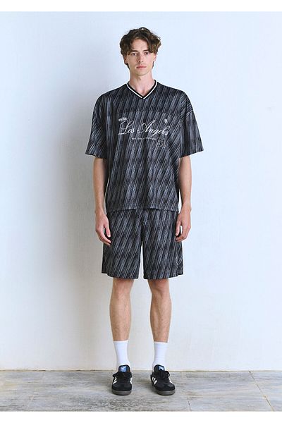 Mavi Μπλουζάκι Los Angeles με στάμπα μαύρο ζέρσεϊ Oversize / Φαρδιά κοπή 0612761-90556