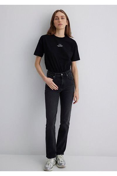 Mavi Μαύρο μπλουζάκι με στάμπα Loose Fit / Loose Relaxed Fit 1613212 -900