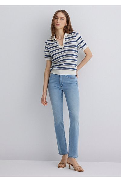 Mavi Kendra Gold Luxury Vintage Light Blue Jean Trousers 1074689170