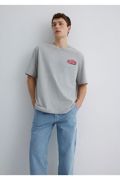 Mavi Garage Printed Gray T-Shirt Relaxed Fit / Relaxed Cut 0612605-80196
