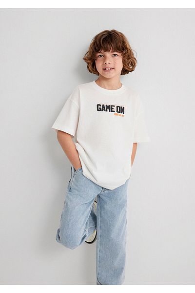 Mavi Τυπωμένο μπλουζάκι εκρού Oversize / Wide Cut 6610354-70057