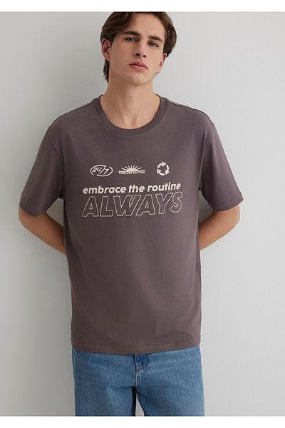 Mavi Πάντα εμπριμέ μωβ μπλουζάκι Loose Fit / Loose Relaxed Fit 0612722-86683