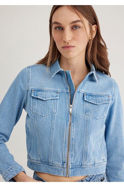 Mavi Larina Gold Premium Ice Blue Jean Jacket 1110643-89217