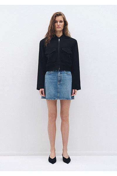 Mavi Μαύρο Crop Jacket Regular Fit 1110745-900
