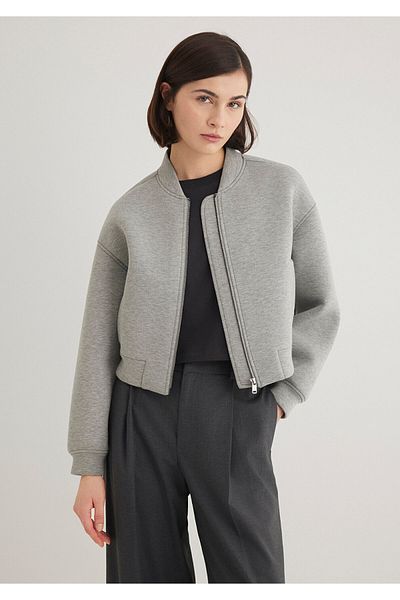 Mavi Gray Crop Bomber Jacket Crop / Short Cut 1110359 -88467