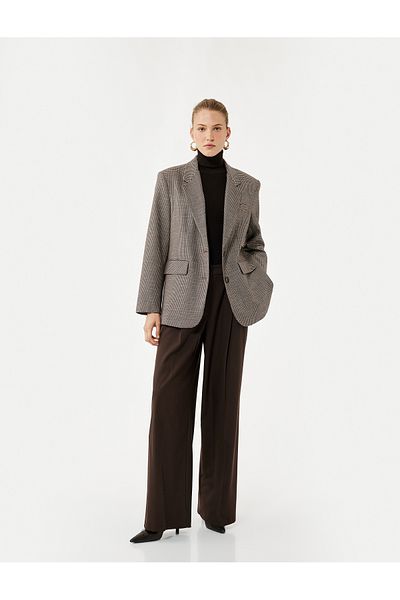 Koton Jachetă oversize cu mâneci lungi, cu nasturi, cu două piepte