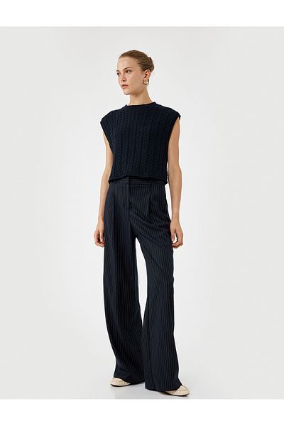 Koton Sleeveless Crew Neck Hair Knit Sweater