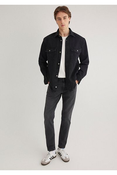 Mavi Black Denim Shirt Loose Fit / Loose Relaxed Cut 0211419-900