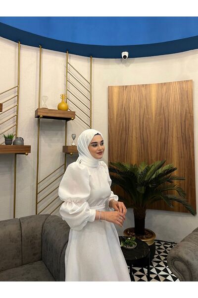 KADEL Alya Abiye Beyaz,elbise,mezuniyet,balo,gece Elbisesi