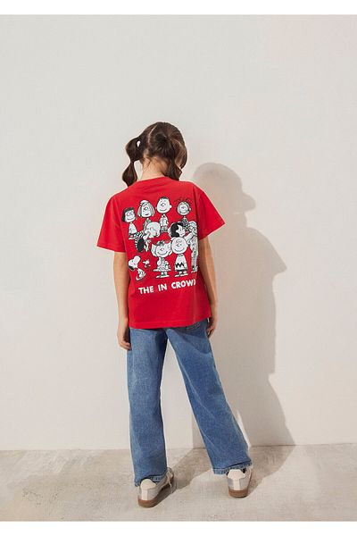 Mavi Peanuts Printed Red T-Shirt Loose Fit / Loose Relaxed Cut 7610320 -70471