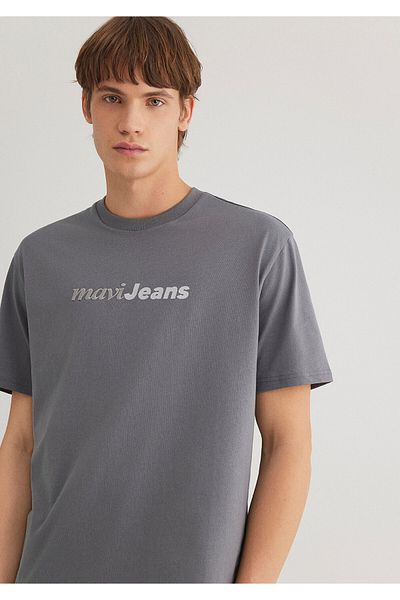 Mavi Τζιν κεντημένο γκρι μπλουζάκι Loose Fit / Loose Relaxed Fit 0612523 -80020