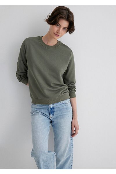 Mavi Crew Neck Green Sweatshirt 1S10183-70121