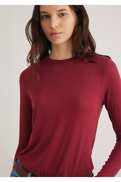 Mavi Tricou cu mânecă lungă roșu Claret Slim Fit / Slim Fit 1612909 -70430