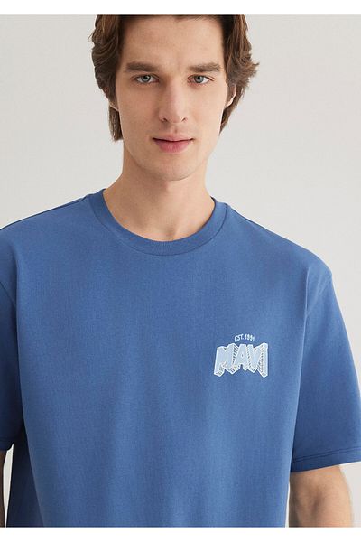 Mavi Μπλουζάκι με στάμπα τζιν γενιάς Loose Fit Loose Relaxed Fit 0612480 -70719