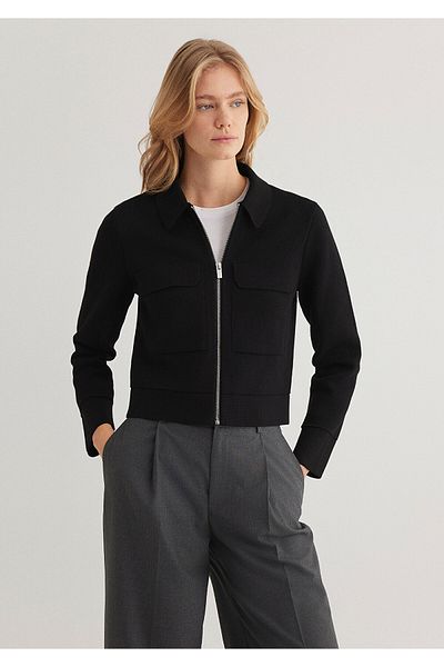 Mavi Zippered Black Cardigan Regular Fit / Regular Fit 1710629 -900
