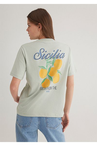 Mavi Sicilia Print Green T-Shirt Regular Fit / Regular Fit 1613055 -71464