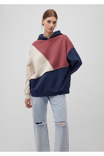 Mavi Hanorac cu glugă color block - 1s10170-70399