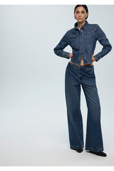 Mavi Pantaloni de jeans întunecați vintage iconici Karen 1010742 -89118