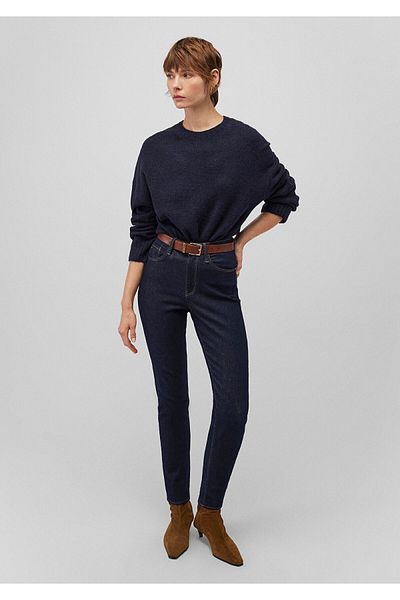 Mavi Navy Blue Alpaca Blended Crew Neck Sweater - Loose Fit 1710517 -83699