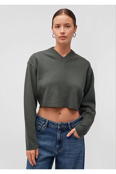 Mavi V-Neck Green Sweater Crop / Short Cut 1710512 -87704