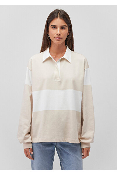 Mavi Tricou Polo cu dungi Ecru - Croială lejeră 1612845 -86687