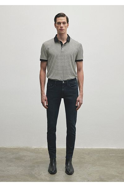 Mavi James Lux Schwarze, marineblaue Jeanshose0042486543