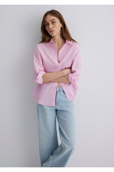 Mavi Cămașă din popelin roz oversize / cu croială largă 1210103 -70973