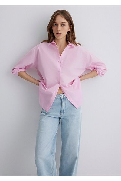 Mavi Cămașă din popelin roz oversize / cu croială largă 1210103 -70973