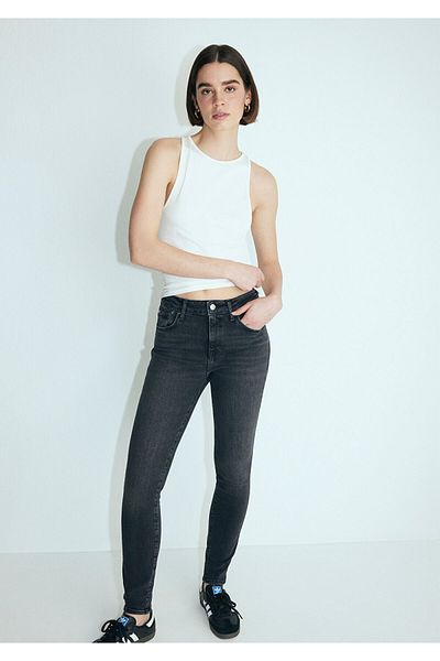 Mavi Tess M Girly - Dark Gray Jean Trousers100328-86444