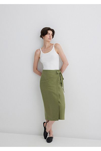 Mavi Green Linen Viscose Skirt -1310521-71855