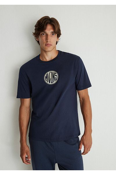 Mavi T-shirt Mvjns Printed Navy Blue - Loose Fit 0612155 -70490