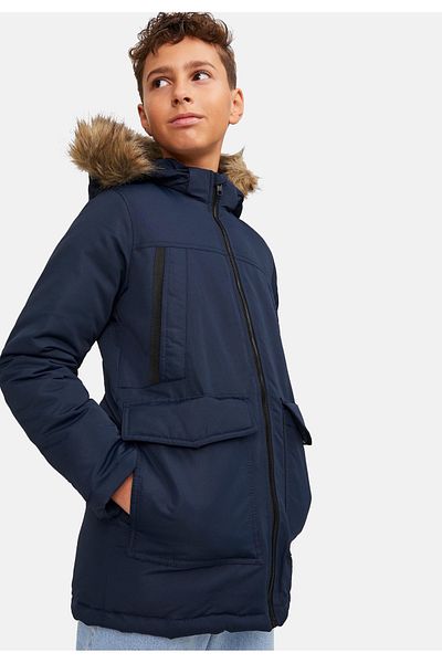 Jack & Jones Junior Kapuze und Reißverschluss der Jacke CRAFT Parka