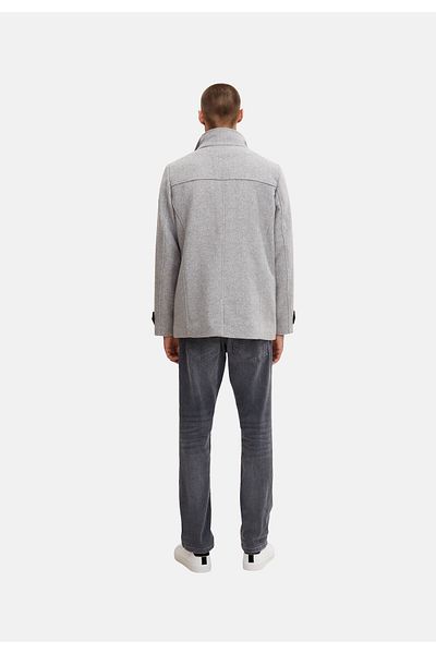 Tom Tailor Jacke Winterjacke mit eingesetztem Stehkragen, Knopfleiste und seitlichen Eingrifftaschen