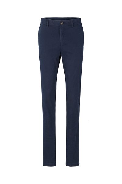 Tom Tailor Hose Unifarbene Slim Fit Chinohose Travis mit seitlichen Eingrifftaschen, Gürtelschlaufen und Paspel