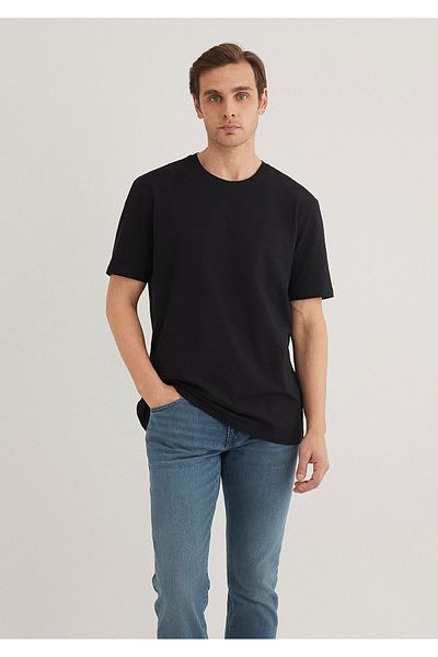 Mavi Stretch Μαύρο Basic T-Shirt Regular Fit / Κανονική Εφαρμογή 0610252 -900