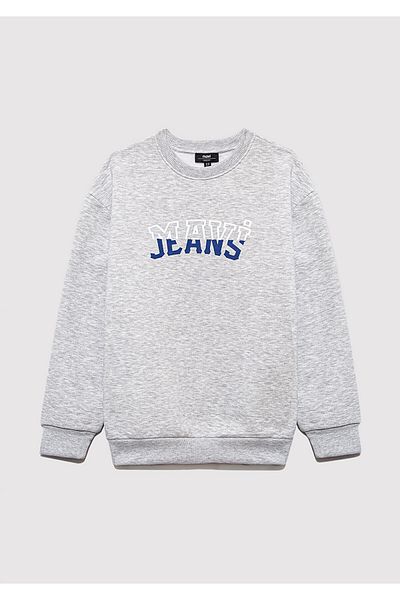 Mavi Logo Printed Gray Sweatshirt 6s10031-85438