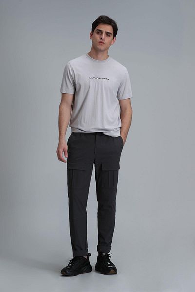 Lufian Tony Graphic Μοντέρνο T-Shirt - Stone