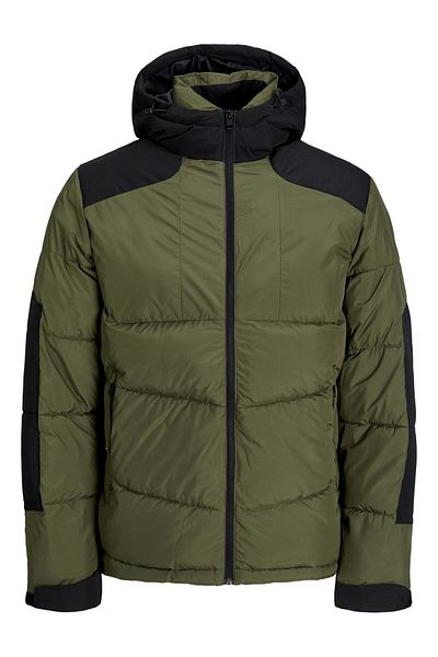 Jack & Jones Jacke Otis Puffer Übergangsjacke mit Kapuze und Kordelzug
