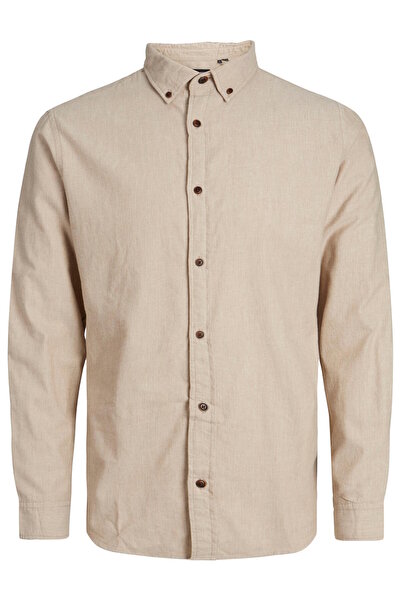 Jack & Jones Hemd Unifarbenes Langarmhemd JWHHEATHER GÖMLEK, Slim-Fit Düğmeli...
